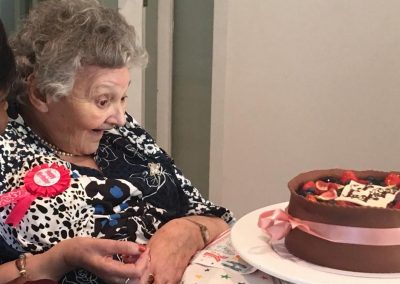 Judith with her 81st Birthday Cake, May 15 2019